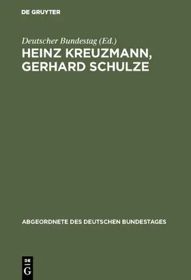 Heinz Kreuzmann, Gerhard Schulze | Buch |  Sack Fachmedien