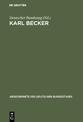  Karl Becker | Buch |  Sack Fachmedien
