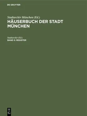 Stadtarchiv |  Register | Buch |  Sack Fachmedien