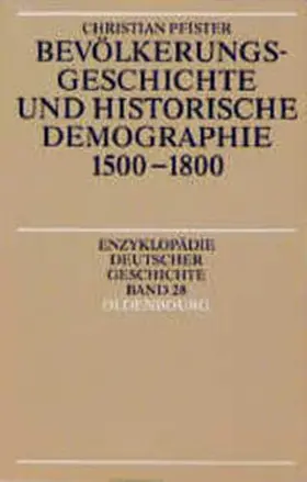Pfister |  Bevölkerungsgeschichte und historische Demographie 1500-1800 | Buch |  Sack Fachmedien