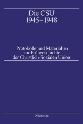 Mintzel / Fait |  Die CSU 1945-1948 | Buch |  Sack Fachmedien