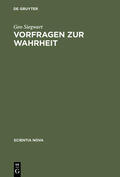 Siegwart |  Vorfragen zur Wahrheit | Buch |  Sack Fachmedien