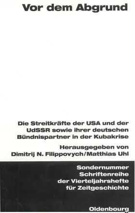 Uhl / Filippovych | Vor dem Abgrund | Buch | 978-3-486-57604-7 | sack.de