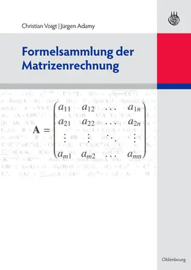 Adamy / Voigt |  Formelsammlung der Matrizenrechnung | Buch |  Sack Fachmedien