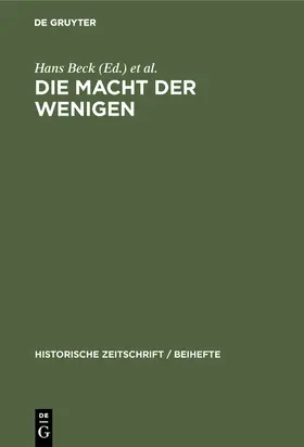 Beck / Walter / Scholz |  Die Macht der Wenigen | Buch |  Sack Fachmedien