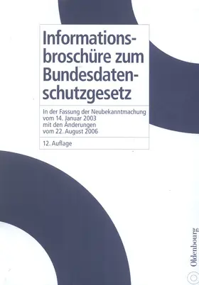 Kiefer / Nagel | Informationsbroschüre zum Bundesdatenschutzgesetz | Buch | 978-3-486-58834-7 | www.sack.de