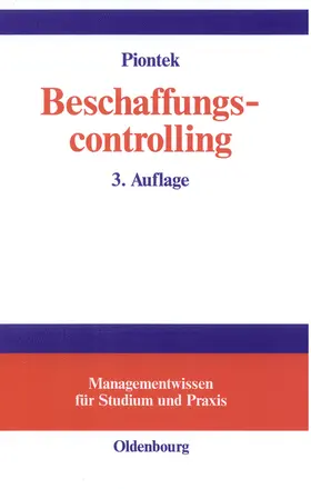 Piontek |  Beschaffungscontrolling | eBook | Sack Fachmedien