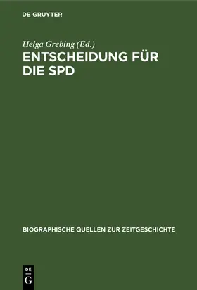Grebing |  Entscheidung für die SPD | eBook | Sack Fachmedien