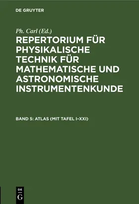 Carl |  ATLAS (mit Tafel I-XXI) | Buch |  Sack Fachmedien