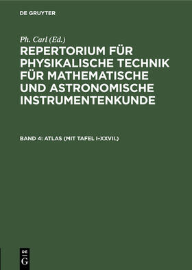 Carl | ATLAS (mit Tafel I¿XXVII.) | Buch | 978-3-486-72058-7 | sack.de