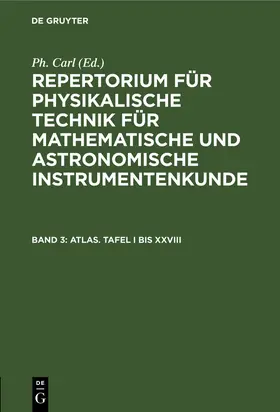 Carl |  Atlas. Tafel I bis XXVIII | Buch |  Sack Fachmedien