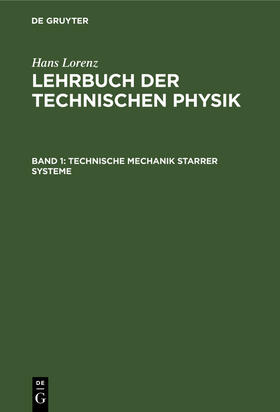 Lorenz |  Technische Mechanik starrer Systeme | Buch |  Sack Fachmedien