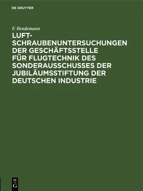Bendemann |  1911 | Buch |  Sack Fachmedien