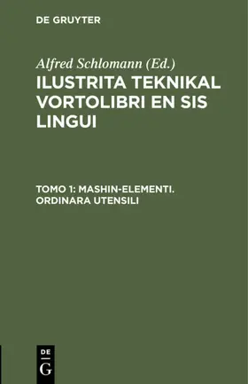 Schlomann | Mashin-elementi. Ordinara Utensili | E-Book | sack.de