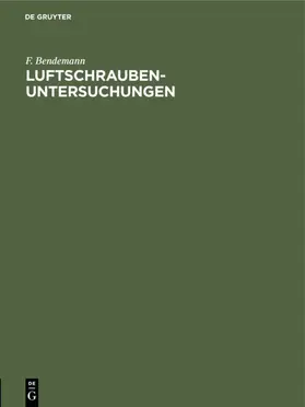 Bendemann | 1911–1912 | E-Book | sack.de