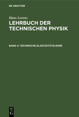 Lorenz |  Technische Elastizitätslehre | Buch |  Sack Fachmedien