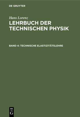 Lorenz |  Technische Elastizitätslehre | eBook | Sack Fachmedien