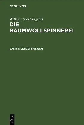 Taggart |  Berechnungen | Buch |  Sack Fachmedien
