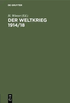 Winter |  Der Weltkrieg 1914/18 | eBook | Sack Fachmedien