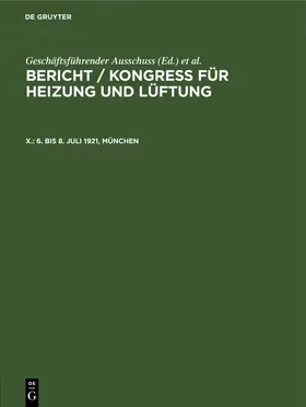 6. bis 8. Juli 1921, München | Buch | 978-3-486-74584-9 | www.sack.de