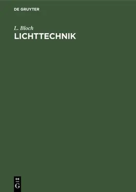 Bloch | Lichttechnik | E-Book | www.sack.de