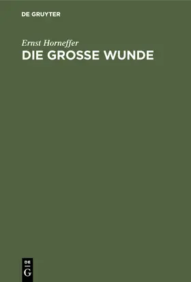 Horneffer |  Die große Wunde | Buch |  Sack Fachmedien