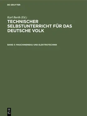 Barth |  Maschinenbau und Elektrotechnik | Buch |  Sack Fachmedien