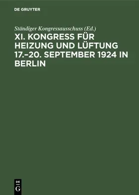  17.–20. September 1924 in Berlin | eBook | Sack Fachmedien