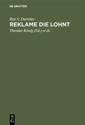 Durstine / König / Witte |  Reklame die lohnt | eBook | Sack Fachmedien