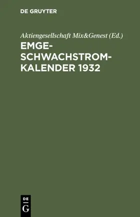  Emge-Schwachstrom-Kalender 1932 | Buch |  Sack Fachmedien