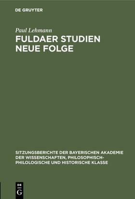 Lehmann |  Fuldaer Studien Neue Folge | eBook | Sack Fachmedien