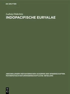 Döderlein |  Indopacifische Euryalae | Buch |  Sack Fachmedien