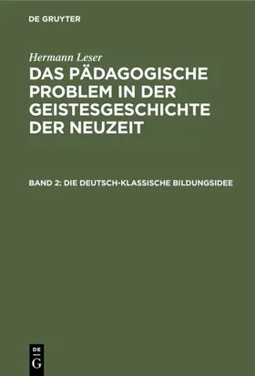 Leser | Die deutsch-klassische Bildungsidee | E-Book | www.sack.de