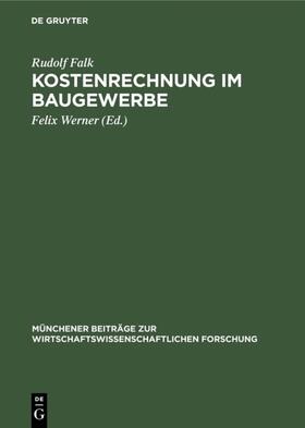 Falk / Werner | Kostenrechnung im Baugewerbe | E-Book | sack.de