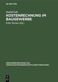 Falk / Werner |  Kostenrechnung im Baugewerbe | eBook | Sack Fachmedien