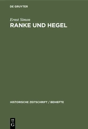 Simon |  Ranke und Hegel | eBook | Sack Fachmedien