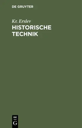 Erslev | Historische Technik | E-Book | www.sack.de