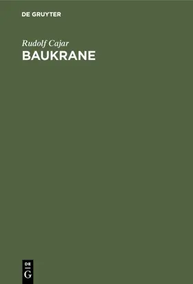 Cajar | Baukrane | E-Book | www.sack.de