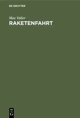 Valier |  Raketenfahrt | eBook | Sack Fachmedien