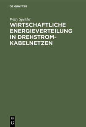 Speidel | Wirtschaftliche Energieverteilung in Drehstromkabelnetzen | Buch | 978-3-486-76458-1 | sack.de