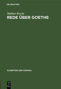 Brecht |  Rede über Goethe | Buch |  Sack Fachmedien