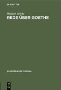 Brecht |  Rede über Goethe | eBook | Sack Fachmedien