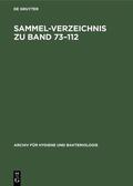 Lange |  Sammel-Verzeichnis zu Band 73–112 | eBook | Sack Fachmedien