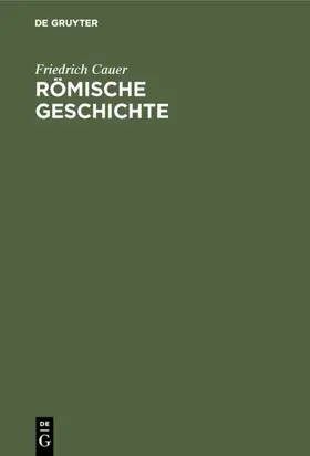 Cauer / Geyer |  Römische Geschichte | Buch |  Sack Fachmedien