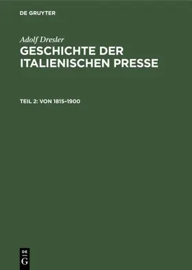 Dresler |  Von 1815–1900 | eBook | Sack Fachmedien