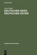 Nadler |  Deutscher Geist, deutscher Osten | Buch |  Sack Fachmedien