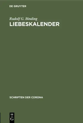 Binding |  Liebeskalender | eBook | Sack Fachmedien