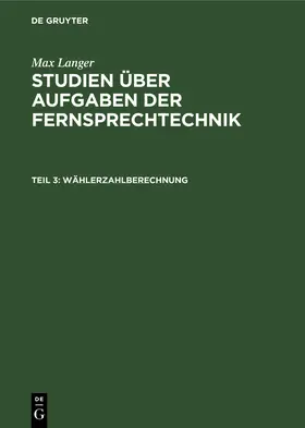 Langer |  Wählerzahlberechnung | Buch |  Sack Fachmedien