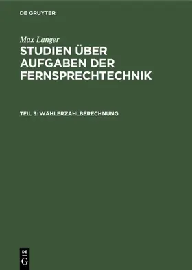 Langer |  Wählerzahlberechnung | eBook | Sack Fachmedien