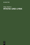 Hederer |  Mystik und Lyrik | Buch |  Sack Fachmedien